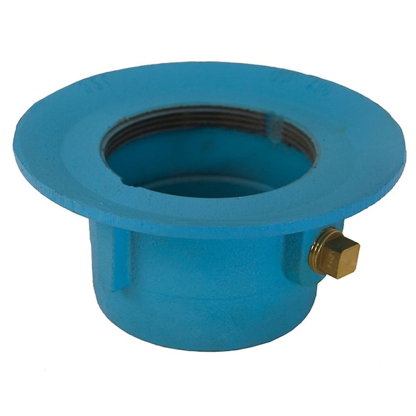 4in. Code Blue No Hub Slab Drain Body with 7in. Pan and 3-1/2in. Spud Size - 3-3/8in. Height